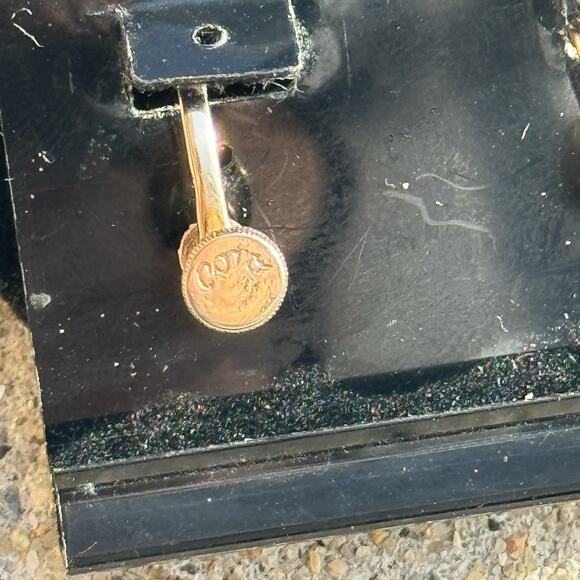 Vintage Coro Screwback Rhinestone And Pearl Earrings Designer Signed - Picture 3 of 3